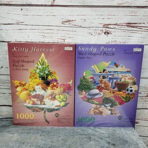 2x 1000 Pieces Kitty Harvest & Sandy Paws Collectors Series 1 & 4